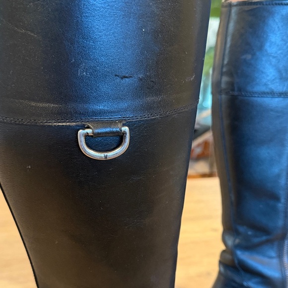 Frye Black Leather Knee-High Boots - Picture 7 of 11